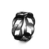Anillo de Sello Nuevo Producto Transfronterizo Europeo y Americano para Hombre, Anillo de Acero de Titanio Giratorio para Alivio del Estrés, Electrochapado Negro, No se Desvanece