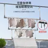 Estante de Acero Inoxidable para Secar Ropa en Balcón Doméstico Varilla Telescópica para Secar Ropa Artefacto para Secar Edredones Estante de Secado de Ropa Ajustable sin Taladro Percha para Ropa