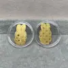 Shenzhen Shuibei Mismo Estilo Oro Puro 999 Tesoro de la Fortuna Aleación Gato de la Suerte Adhesivo Dorado para Teléfono Móvil para Atraer Riqueza Tienda de Oro