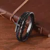 Personalizable con Fotos, Hebilla Ajustable, Pulsera de Acero Inoxidable Grabable, Pulsera de Cuero Hecha a Mano para Hombre, Popular Accesorio Europeo y Americano