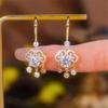 Nuevos pendientes de candado de seguridad Ruyi para mujer, moda nacional, estilo étnico, pendientes de candado de alta gama, diseño de nicho de lujo ligero, joyería para orejas