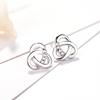 Nuevo concepto pendientes de plata de ley s925 con piedra triangular estilo clásico japonés y coreano temperamento popular fabricantes de joyería de tremella al por mayor