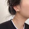Aretes Niche Design Metal marrón Personalizados Retro Nuevos Versátiles Clip para la oreja Moda Celebridad de Internet Mismo Estilo Aretes