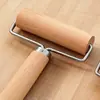 Rolo de Massa de Madeira de Faia com Pontas Duplas para Uso Doméstico Rolo Sólido de Madeira Bastão para Abrir Massa de Pastel Conjunto de Ferramentas de Panificação