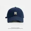 Gorra de Béisbol Color Borgoña Estilo Coreano de Algodón Puro para Mujer, Oversize y de Corte Profundo con Visera Rígida, Visera Ancha que Hace que la Cara Parezca Más Pequeña, Gorra Deportiva Versátil para Hombre