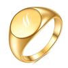 Pequeno Livro Vermelho mesmo anel 26 letra inicial maiúscula 12MM simples all-Match anel feminino 18K ouro anel redondo feminino