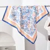 Elegante e de Alta Qualidade Roupa Externa Lenço de Seda Feminino 90cm Lenço Quadrado Grande Xale Versátil Lenço Novo para Primavera e Outono para Combinar com Camisas