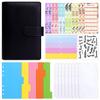 Transfronteiriço A6 Binder Zipper Bolsa Macaron Notebook PU Envelope de folhas soltas Manual de orçamento em dinheiro