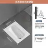 Tanque de Cerâmica para Vaso Sanitário Agachado Doméstico Conjunto Completo Banheiro Vaso Sanitário à Prova de Odores Vaso Sanitário Tipo Agachado Bacia para Pés de Vaso Sanitário