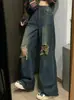 Suministro Directo de Fábrica Jeans Rotos de Mendigo para Hombre Verano Lavado Viejo Micro-Ram Pantalones Skinny Rectos Estilo Americano