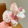 Elástico de cabelo grande com estampa floral fresca para meninas amarrarem coque, corda de cabelo, acessório de cabelo para crianças, elástico de cabelo que não danifica, acessórios de cabelo para bebês