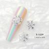 Manicura copo de nieve joyería plata lleno diamante aleación ligero lujo Super Flash Navidad Año Nuevo decoraciones de uñas nuevo estilo celebridad de Internet