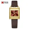 Reloj de mujer Oufanni TEMU, impermeable, diseño de cierre cuadrado de moda, nuevo modelo de importación de lujo ligero, reloj de pulsera de cuarzo