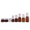 En Stock Tarro de Crema de 50g, Botella Pequeña con Atomizador, Botella Transparente para Loción de Cuidado de la Piel de 30ml, Botella de Recarga con Atomizador Cosmético de 100ml