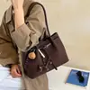 Bolsa Tote Retrô de Luxo Feminina 2026 Nova Tendência Moda Grande Capacidade Bolsa para o Dia a Dia Ombro Mão