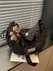 Bolsa Retro Estampado Leopardo Estilo Perezoso Otoño Invierno Gran Capacidad Cruzada Tipo Bollo Bolso de Hombro para Viajes al Trabajo con Sensación de Alta Gama