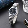 En stock suministro caliente para mediana edad y ancianos banda elástica reloj digital grande vida impermeable luminoso cuarzo reloj venta al por mayor