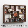 Estante de Madera Maciza Estilo Chino Nuevo Montado en Pared Gabinete Multi-Tesoro Estante para Tetera Pared de Té Juego de Té Estante para Adornos