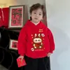 Sudadera con capucha forrada de forro polar para niño, nueva para otoño e invierno, elegante y moderna, versátil para niños pequeños, tops modernos para niña