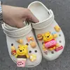 Acessórios para Sapatos com Furos DIY Ursinho Pooh Batatas Fritas Hambúrguer Fivela de Sapato Feminina Fofa Flor de Sapato Acessórios de Material Decoração para Sapatos