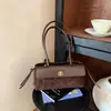 Bolsa de ombro estilo francês, color block, com padrão de losangos para mulheres, perfeita para o início do outono, com design retrô, grande capacidade e adequada para o trabalho e o trajeto.; uma bolsa estilo baguette elegante