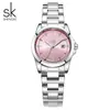 Reloj Sk Shengke de Acero Inoxidable Resistente al Agua K0213L para Mujer Moda Transfronteriza Nicho Reloj para Mujer Reloj de Dama