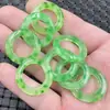 Pingente de Jade Anel de Jade Pingente Flor Flutuante Anel de Jade Pingente Fivela de Jade Furo Grande Pingente Anel Giratório Colar com Pingente Pingente de Jade