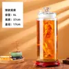 Botella de Vino Cilíndrica Delgada, Botella de Vidrio Espeso sin Plomo, Botellas de 2.5 kg a 15 kg, para Ginseng, Cuerno de Ciervo, Hierbas Medicinales, Vino de Frutas