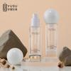 Botella de base de bola de 30 g, de vidrio redondo y recto, para corrector, crema aislante transparente, esencia cosmética, vacía.