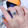 Anillo de Diamante Fidelity Green Twist Love Mosan Color Moissanita Soporte Mayorista Cualquier Identificación Certificado Adjunto