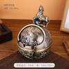 Cenicero Retro Zodiacal con Tapa A prueba de Viento Antipolvo Anticaída Adornos de Cenicero para Mesa de Centro de Sala de Estar para Hogar Oficina