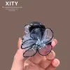 Pinza para el Cabello de Malla con Flor de Moda 2026 Estilo de Alta Gama para Peinados Semirecogidos Nuevos Flequillos y Pinzas para el Cabello