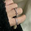 Anillo de viento frío con diseño de diamante rosa para chica, con apertura avanzada y personalidad de moda ajustable.