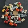 Estilo Retrô Pequena Coluna Curta Contas Cerâmicas Contas Soltas Pulseira Colar Material DIY Contas Cilindricas Acessórios para Roupas Contas Cerâmicas