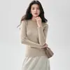 Coleção nova outono/inverno 2026 da Simple: suéter feminino de cashmere, gola redonda, caimento justo, básico, versátil, listrado