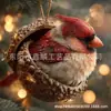 Transfronteiriço Novo Pingente Acrílico Plano 2D Decoração de Árvore de Natal Enfeites de Natal Decoração de Feriado Presentes