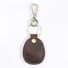 En stock Funda para Tarjeta de Acceso de Piel de Vaca Tarjeta Re-tarjeta Llavero Comunidad Gotas de Agua Tarjeta de Inducción IC Funda Protectora de Cuero Cosida a Mano