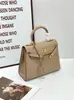 Nova Bolsa Kelly Vertical 2024 com Estampa de Palmeira em Couro Togo, Bolsa de Ombro Único, Bolsa Feminina de Grande Capacidade, Couro Genuíno, Couro de Luxo Leve
