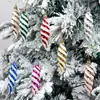 Decoraciones de árbol de Navidad pintadas con frutas puntiagudas brillantes transfronterizas Accesorios colgantes para decoración de techo de centros comerciales de bodas navideñas