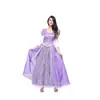 Halloween Cosplay Rapunzel Fantasia Adulto Conto de Fadas Princesa Roxa Vestido Longo Princesa Lepei