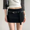 Cinturón Negro Tejido Único y Elegante para Mujer, Diseño sin Hebilla, Cinturón Fino de Cuero para Decorar Vestidos y Jeans, Accesorio