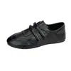 Zapatos versátiles de cuero negro estilo británico para mujer, Zapatos planos estilo francés, Mocasines Mary Jane súper populares nuevos de verano 2026