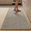 Alfombra de Piso de Lino Transfronteriza Combinación de Dos Piezas Alfombra de Piso de Cocina Secado Rápido Tejida de Sisal Fácilmente Absorbente Alfombra Antideslizante