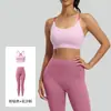 Juyitang Conjunto de Yoga de Seis Cordas Costas Bonitas Feminino Combinando Cores Respirável Alta Resistência À Prova de Choque Corrida Conjunto Esportivo