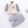 Ropa de Algodón Gruesa Acolchada para Bebé de Otoño e Invierno para Bebé y Niño Pequeño con Protección para el Vientre de Cintura Alta Conjunto de Ropa Interior de Algodón Suave