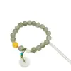Novo Bracelete de Jade com Fivela de Paz Estilo Chinês para Mulheres, Design de Nicho Verão Ins, Bracelete de Luxo, Modelo 2026 Novo Joia