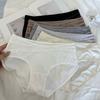 8738 Estilo Deportivo para Mujer Sin Costuras Delgadas Moda Amigable con la Piel Transpirable Cinta Diseño Simple Algodón Calzoncillos de Perfil