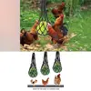 Bolsa de red para alimentar pollos, bolsa de red dispensadora de grano para pienso, suministros de alimentación colgantes, bolsa de red para alimentar aves de corral