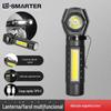 Lanterna LED de liga de alumínio recarregável por USB COB para atividades ao ar livre, farol LED de longo alcance, lâmpada LED de acampamento