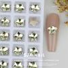 Nueva manicura k9 de alta calidad estrella de cinco puntas diamante plano Super Flash 7mm estrella uso uña pegando decoraciones de diamantes al por mayor